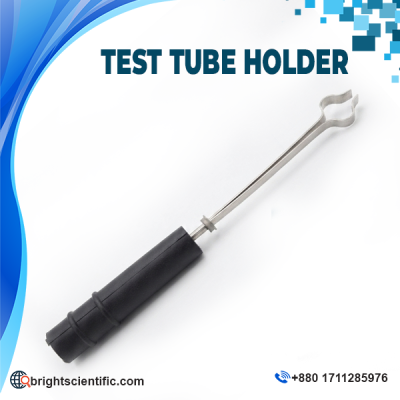 Stainless Steel Test Tube Holder with Black Plastic Handle Made in Bangladesh