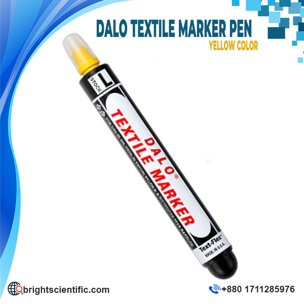 Dalo Textile Marker Pen Yellow Color for industrial textile marking