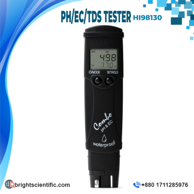 Hanna HI98130 pH/EC/TDS Tester - 3 in 1 for accurate pH, EC and TDS measurement with automatic calibration and temperature compensation.