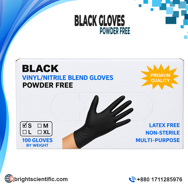 Black Hand Gloves Small Size 100 Pcs Nitrile Powder Free
