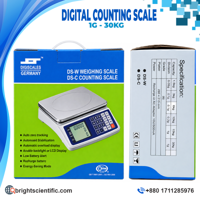 Digital Counting Scale 30kg × 1g DIGISCALES Germany Model M-ACS0030G/C