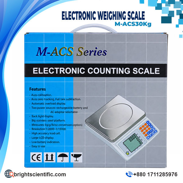 Digital Counting Weight Scale M-ACS Series with 30kg Capacity and 1g Readability