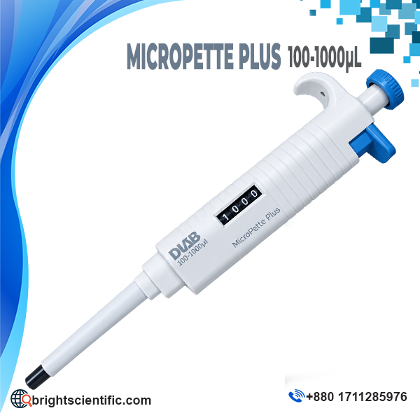 DLAB Micropipette Single Channel 100–1000 µL Fully Autoclavable MicroPette Plus