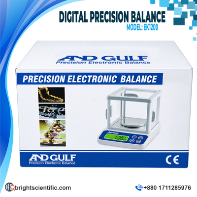 AND Gulf EK-1200 Precision Electronic Balance 1200g with 0.01g Readability