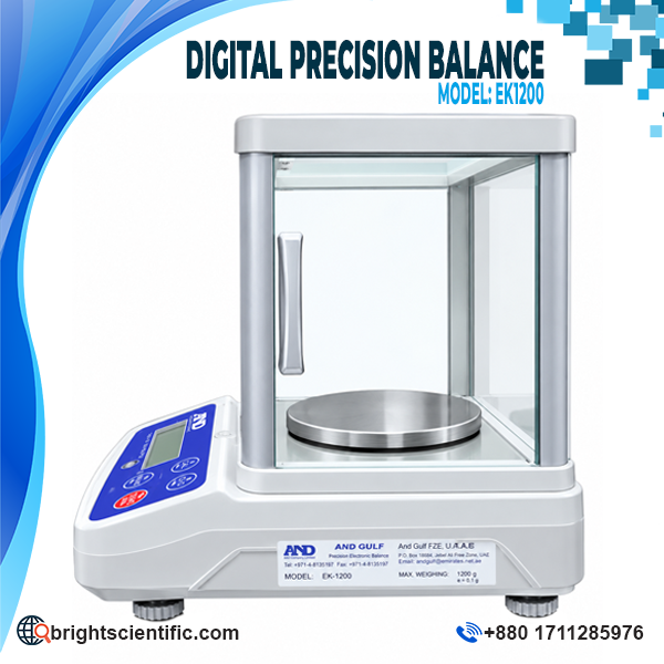 AND Gulf EK-1200 Precision Electronic Balance 1200g with 0.01g Readability