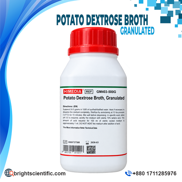 Potato Dextrose Broth Granulated 500gm for Microbiological Laboratory Use