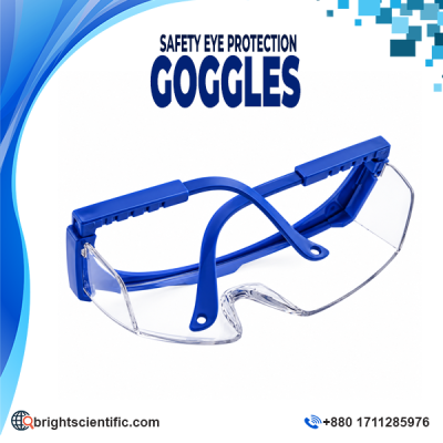 Safety Eye Protection Goggles with Clear Protective Lens and Adjustable Elastic Strap